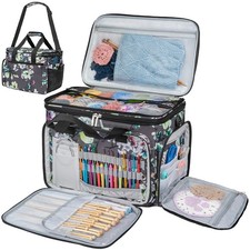 Knitting Bag Yarn Storage Tote, Large Crochet Organizer Bag, Yarn Storage Hol...