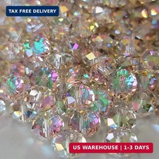 220Pcs 10mm Crystal Glass Beads for Jewelry Making Beads for Bracelets Necklace