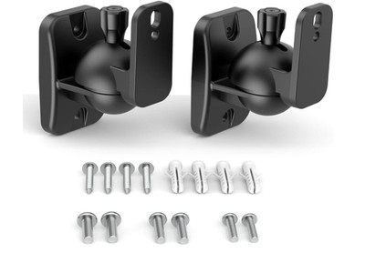 Soportes pared altavoces surround y estantería 8lb negro pack 2