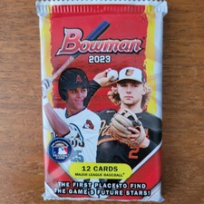 2023 Bowman Baseball Pack From Blaster Box- (1) SEALED 12 Card Pack 