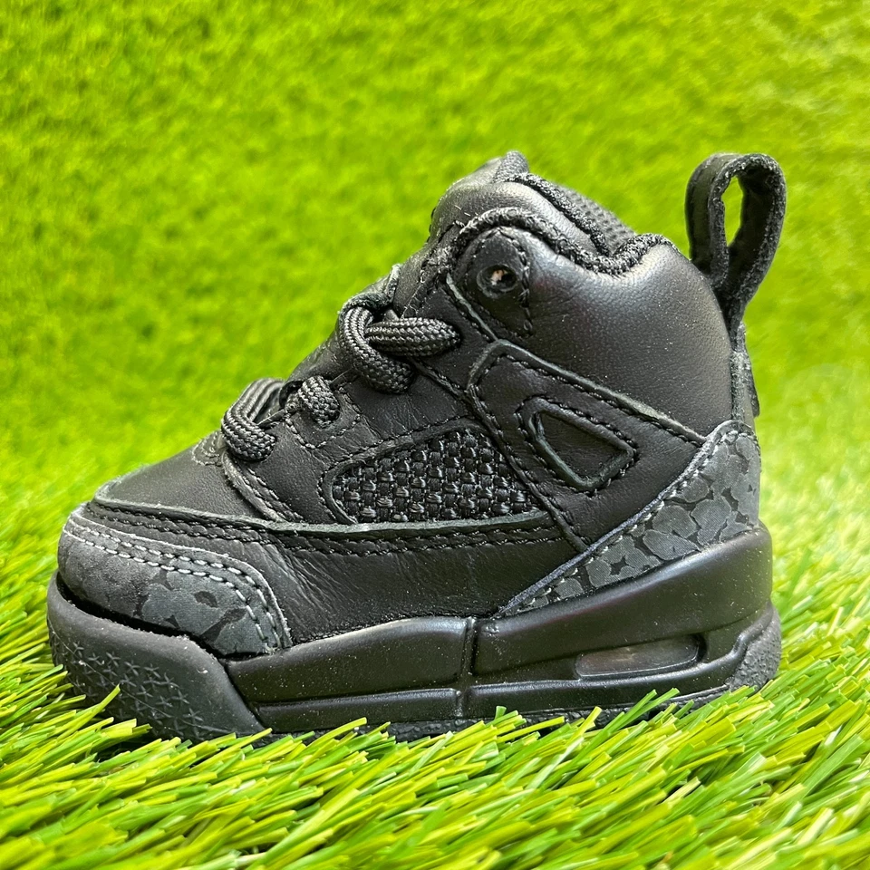 Nike Air Jordan Spizike Bajo Niño Pequeño Talla 2C Triple Negro Zapatos Atléticos Tenis Foto 3 de 4