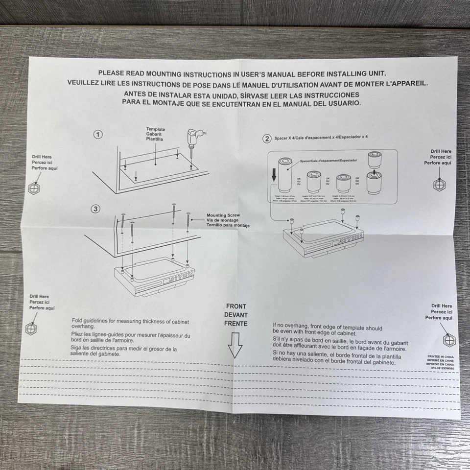 Venturer KLV39082 8" DVD TV HD LCD Television Remote, Bracket, Bolts, Template - Image 4 of 4