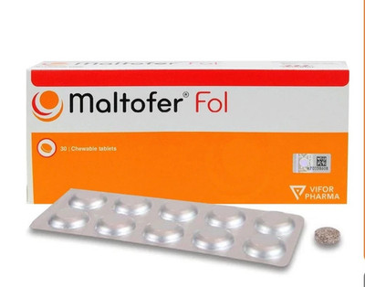 100mg Maltofer Fol Chewable Tablets 30s   Gentle Iron Supplement for Deficiency