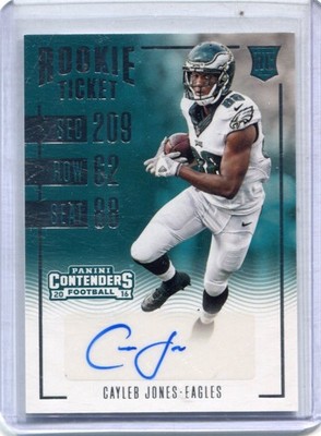 2016 Contenders - CAYLEB JONES - Rookie Ticket Autograph #142 - EAGLES SSP /68