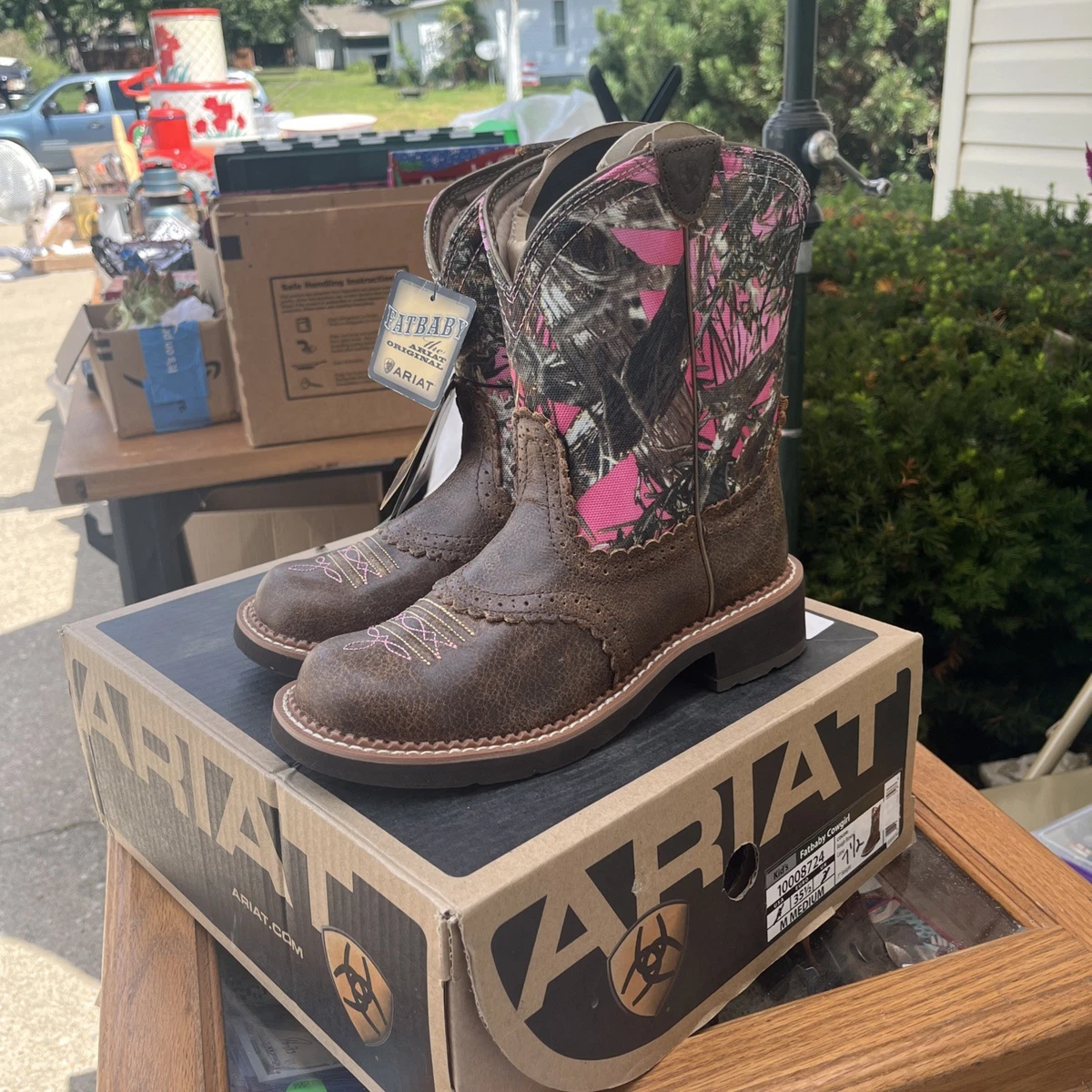 ARIAT Delilah Botas Vaqueras Impermeables Con Punta Redonda Para Mujer