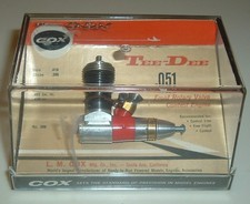 Vintage Cox Tee Dee .051 Airplane Engine Excellent Condition in Jewel Case
