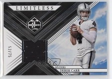 2022 Panini Limited Limitless Materials Silver Spotlight 52/75 Derek Carr 1u6