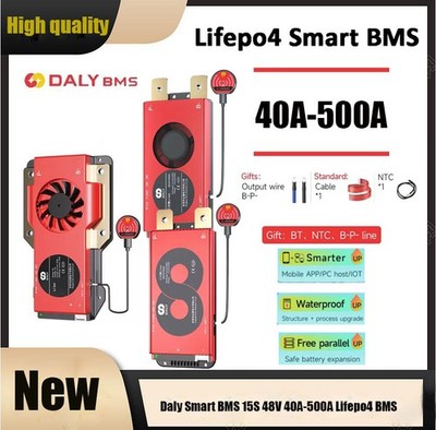 Daly 15S 48V 40-500A LiFePO4 BMS Common Port with Bluetooth Balancing lot SDE