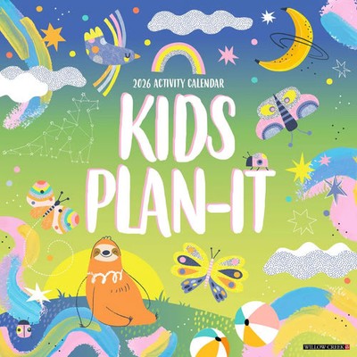 Willow Creek Press,  Kids Plan It 2026 Wall Calendar, 12'' X 12'', 18-Month Cale