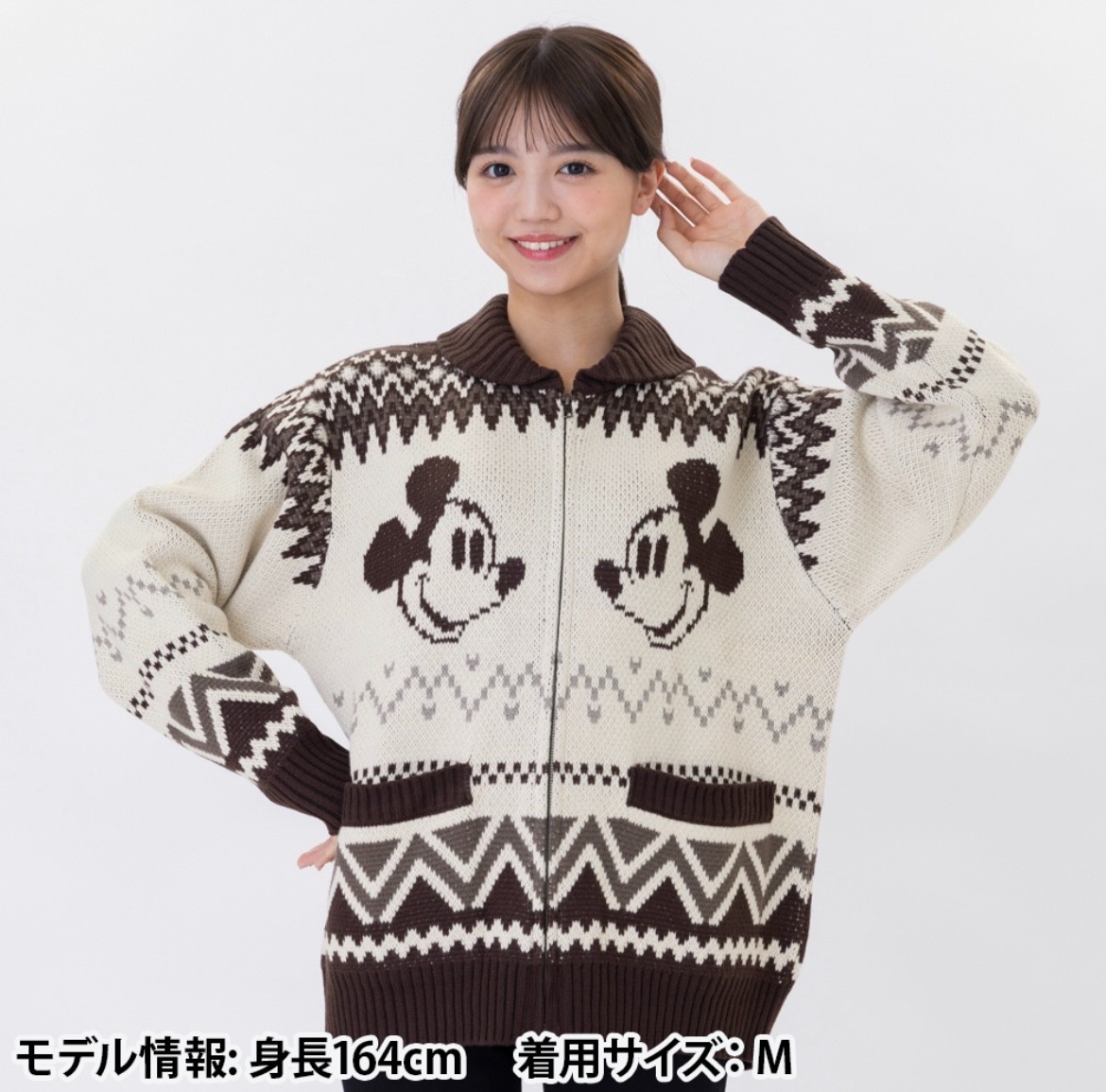 Japan Tokyo Disney Resort Mickey Mouse Sweater Unisex L Size White Limited 2025