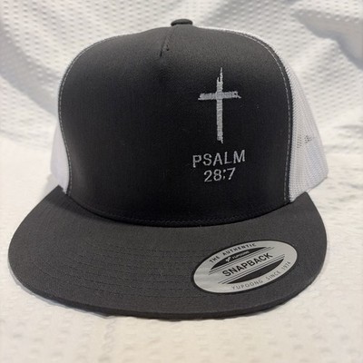 Psalm 28:7 Cross Hat