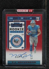 2019 Panini Contenders FOTL Red Zone TJ Hockenson #119 Rookie Auto RC 14do