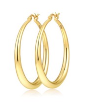 Geveay Gold Hoop Earrings for Women Hypoallergenic 60 millimeters, 40MM