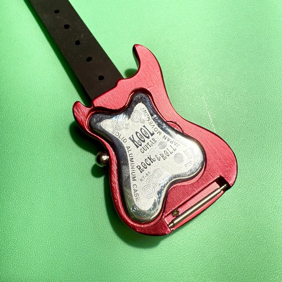 Kool Rock & Roll Guitar Watch Red With Case KT-88 And NEW RENATA BATTERY READ - Image 4 of 4