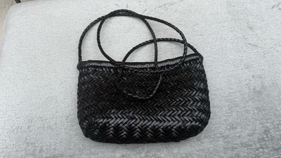 Dragon Diffusion Leder Handtasche Mini Schultertasche Schwarz