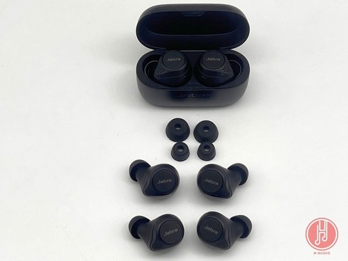 Jabra Elite 75t Black Earbuds – Left / Right / Pair + Case – New Battery