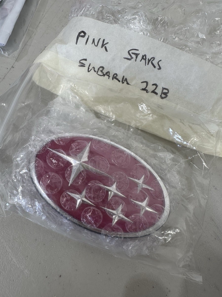 Brand New Genuine Subaru Impreza 22B Front Pink Badge by L