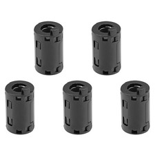 5pcs Clip-on Ferrite Ring Core RFI EMI Noise Filter Cable Clip Black