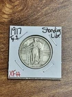 1917 P Type 1 Standing Liberty Quarter XF Extra Fine US 25c Type Coin (Raw18283)