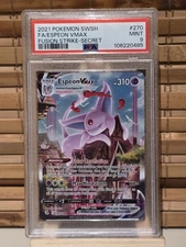 Espeon VMAX (Alternate Art Secret) 270/264 Swsh08: Fusion Strike Holo Psa 9