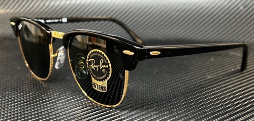 Ray Ban RB3016 W0365 Sonnenbrille schwarz auf Arista eckig 49 mm Unisex - Bild 1 von 3