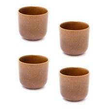 Pack of Brown Glaze Ceramic Plant Pot | Planter for Succulents & Flowers - 8cm