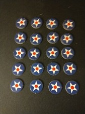 1984 Axis  Allies Board Game Pieces - 20 Control Markers United States