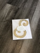 Pottery Barn Gold Glitter Letters Wall Decor New 8 in. tall New