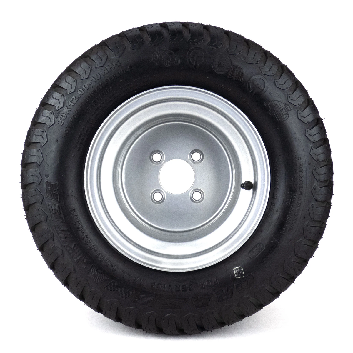 1) Turf Tire Assembly 20x12.00-10 Fits Hustler Fastrak Raptor SD