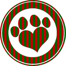 30 Custom Christmas Camo Paw Print Art Personalized Address Labels