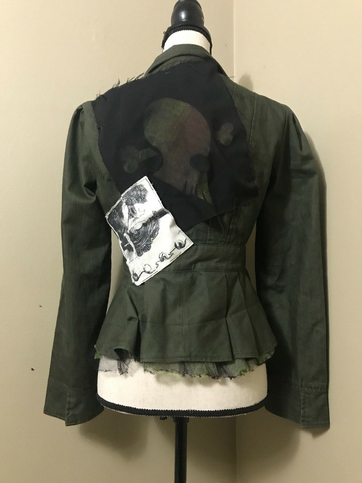Unique Modified Olive Green Patch Steam Punk Vict… - image 4