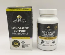 Ancient Nutrition MENOPAUSE SUPPORT PROBIOTICS 60 Capsules Regenerative Organic