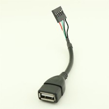 1x 10cm USB 2.0 A Female to Dupont 5 Pin Female Header Motherboard Adapter Cable