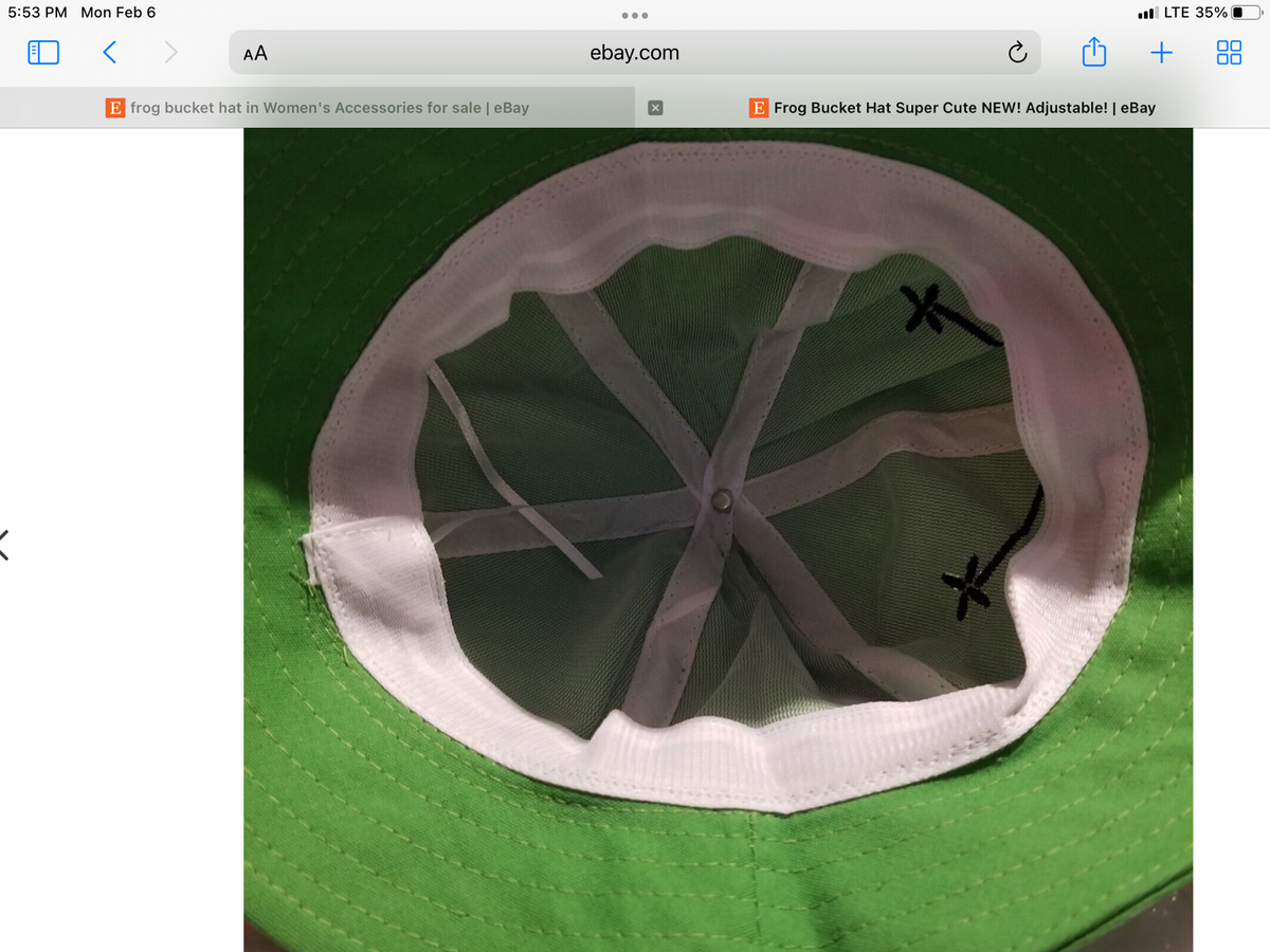 Frog Bucket Hat Super Cute NEW! Adjustable!