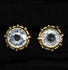 925 Sterling Silver Studs Earrings Classically Colorless Sapphire Round 9.98Ct