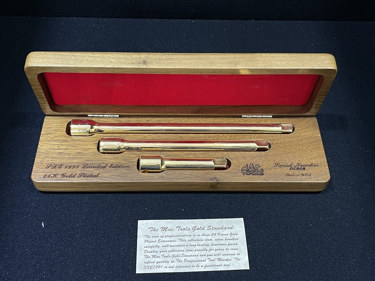 MAC TOOLS 1991 Limited Edition 24k Gold Plated 3 piece MAC TOOLS 1991 Limited Edition 24k Gold Plated 3 piece