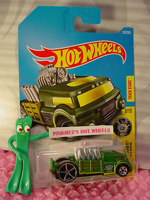 CRATE RACER Truck #195 Green;Yellow; EXPERIMOTORS 2017 i Hot Wheels  Case J/K