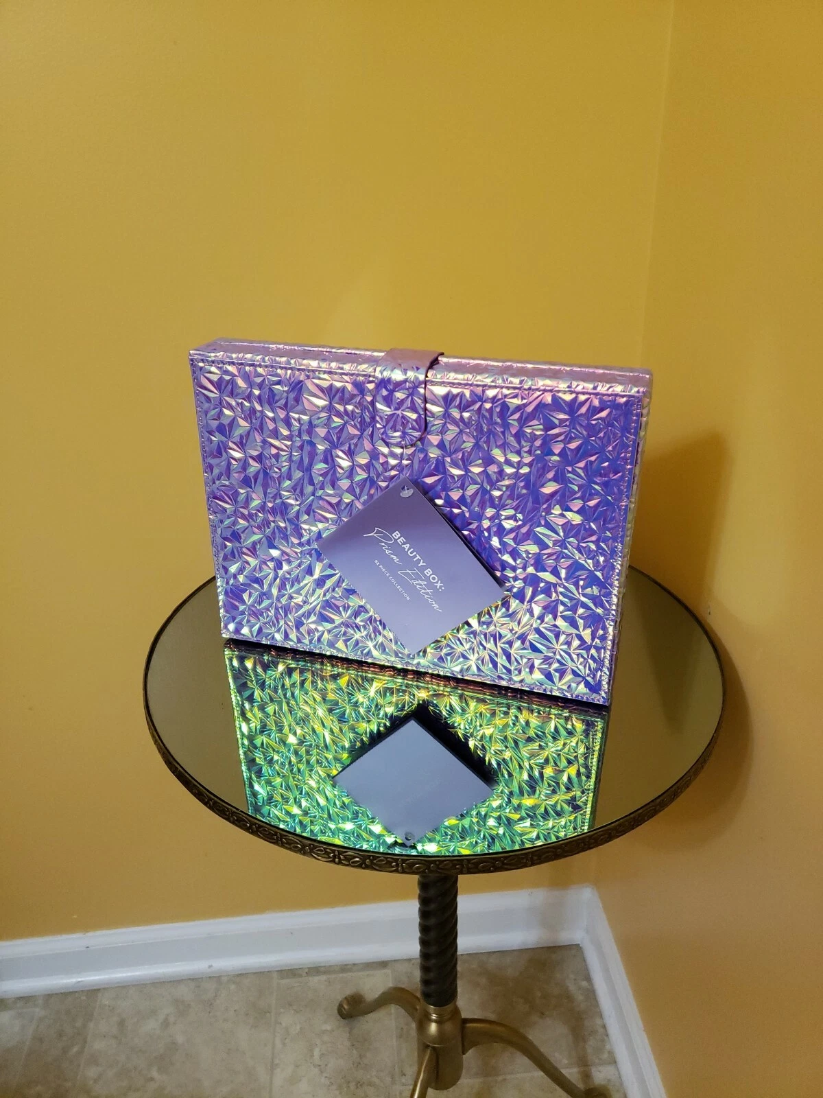 Ulta Makeup Box Holographic Light Pink Prism Edition 92 Pc New!