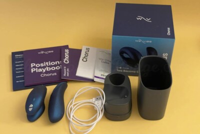 We Vibe Chorus Rechargeable Silicone Couples Vibrator Remote Control Cosmic Blue