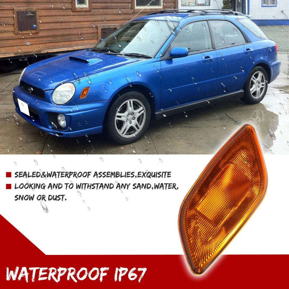 2x Luces marcadoras laterales de lente ámbar estilo OE para 02-03 Subaru Impreza RS / TS / WRX Foto 4 de 4