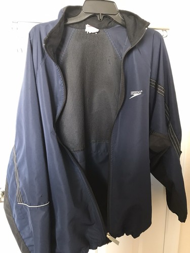 Speedo Men's Blue Black Wind Breaker Jacket Size XXL - Picture 6 of 7