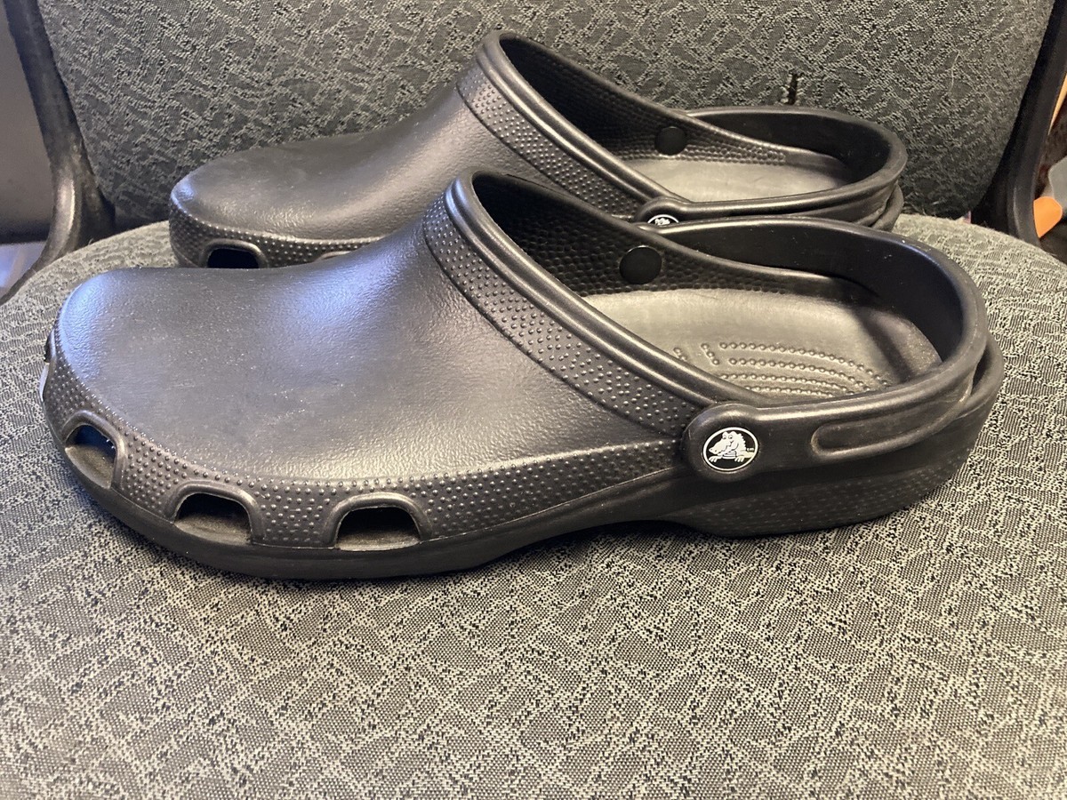 NEW Crocs Classic Clogs Style Black Mens 13 Slip on 