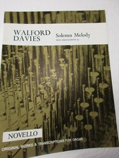 Walford Davies Solemn Melody Organ Sheet Music Novello Arranged by John West