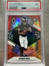 DeVonta Smith 2021 Phoenix Fire Burst Eagles Rookie PSA 9 MINT🔥HOT🔥INVEST🔥📈