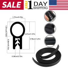 10ft Door Seal Strip Rubber Weatherstrip Protector Edge Trim Guard Steel Sheet