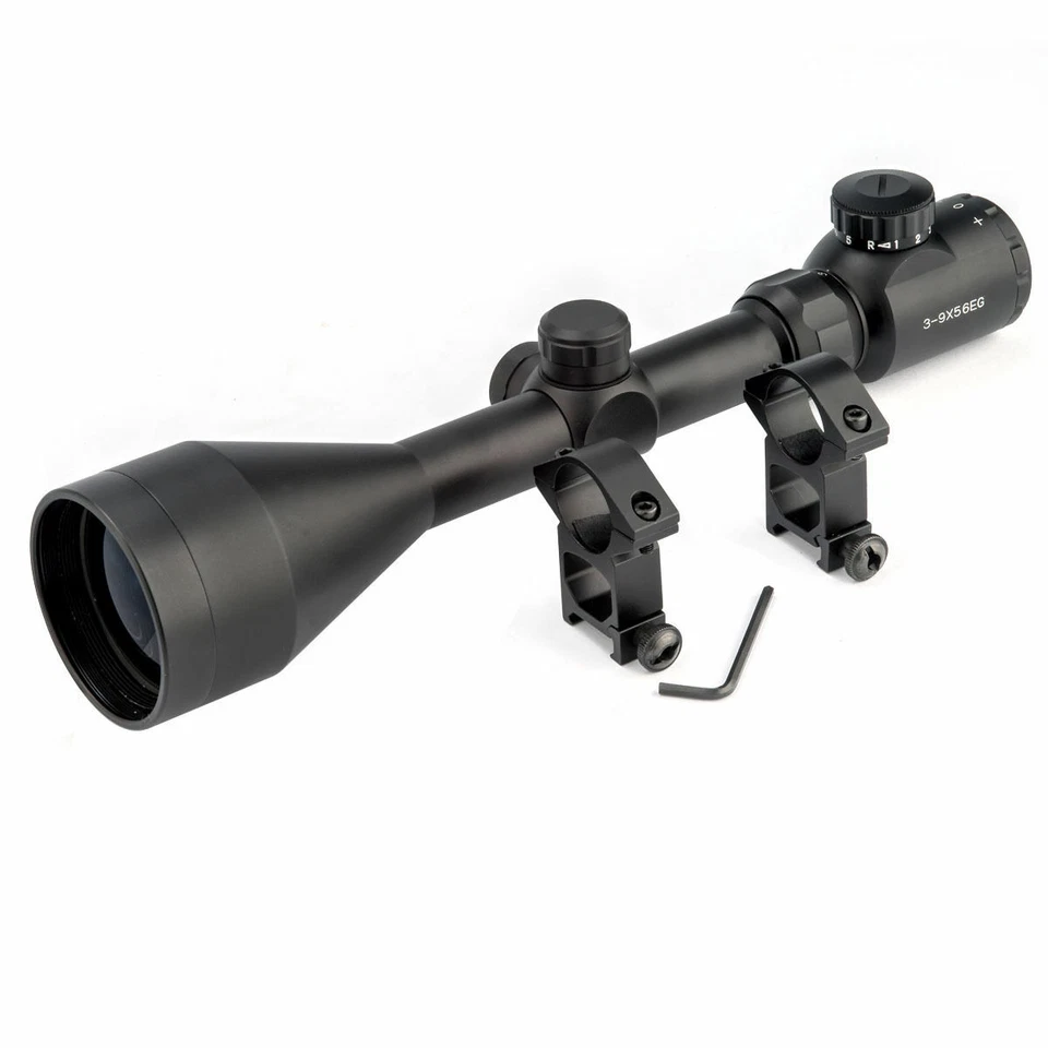3-9X56E Red & Green Magnifier Rangefinder Reticle Illuminated Sight Riflescope - Image 3 of 4