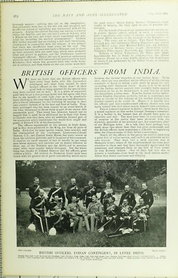 1902 DRUCK BRITISCHE OFFIZIERE AUS INDISCHEM KONTINGENT IN DEICHKLEID MIT NAMEN CHAPMEN