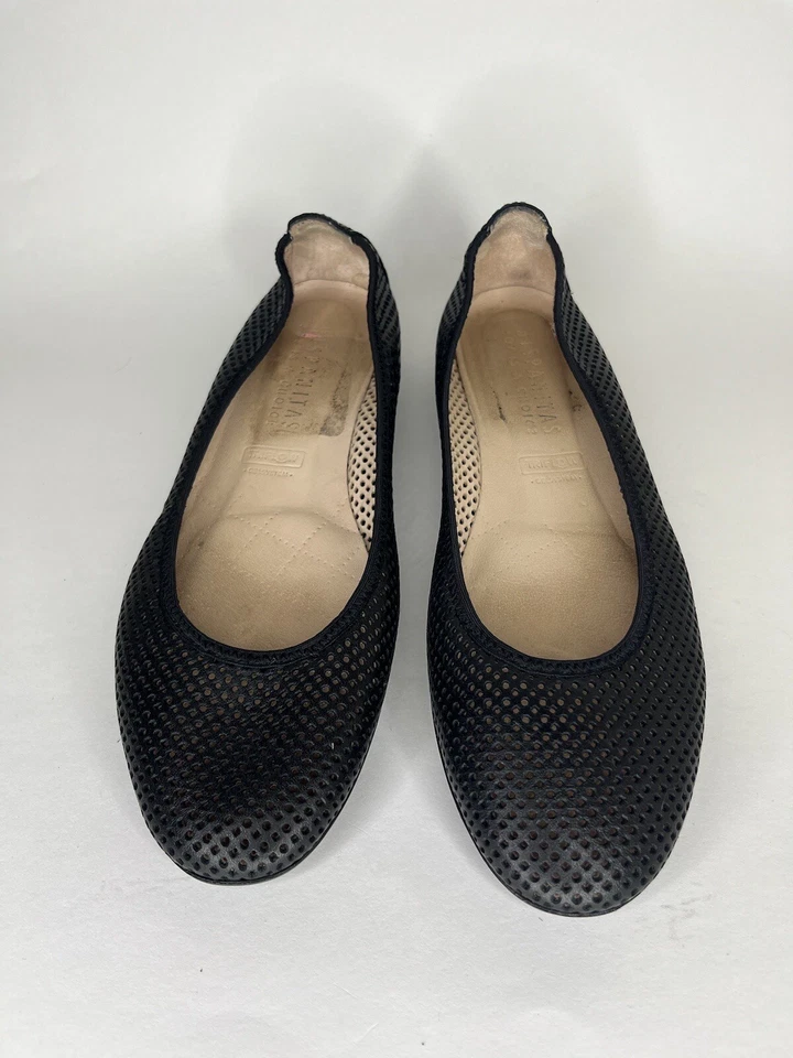HISPANITAS Zapatos Planos Confort Ballet 39.5 EE. UU. 8.5 Negro CUERO PERFORADO España Foto 2 de 4