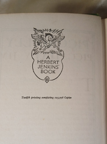 P. G. Wodehouse "Piccadilly Jim" Herbert Jenkins c1940's Hardback w/FDJ - Picture 3 of 11