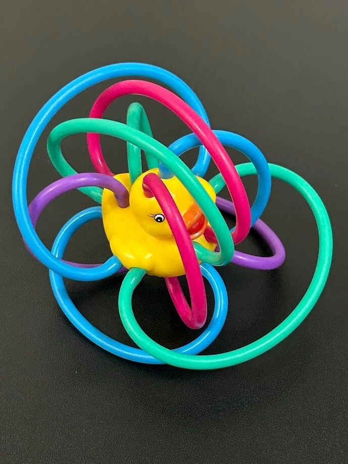 Rubber Ducky Manhattan Toy Sensory Teether Colorful Activity Toy RARE - Image 4 of 4